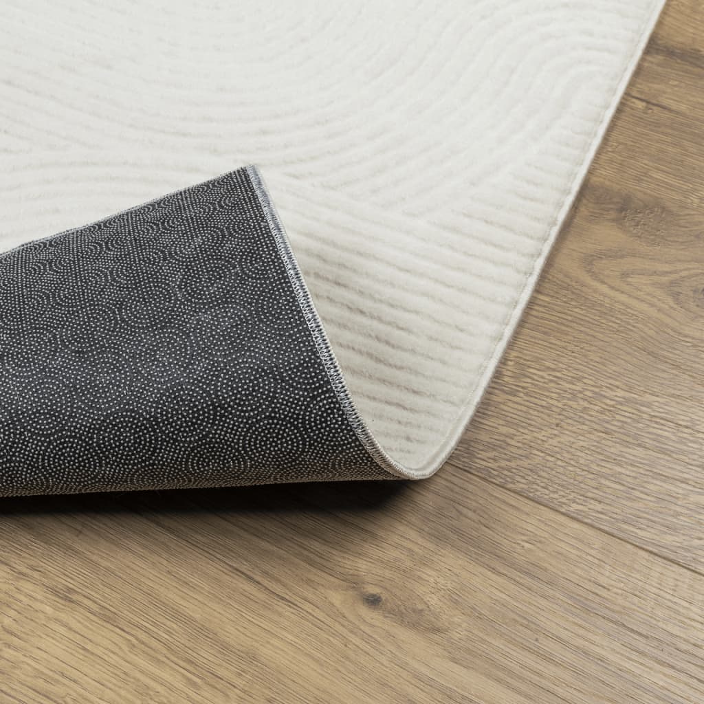 Tappeto IZA a Pelo Corto Aspetto Scandinavo Crema 160x230 cm - homemem39