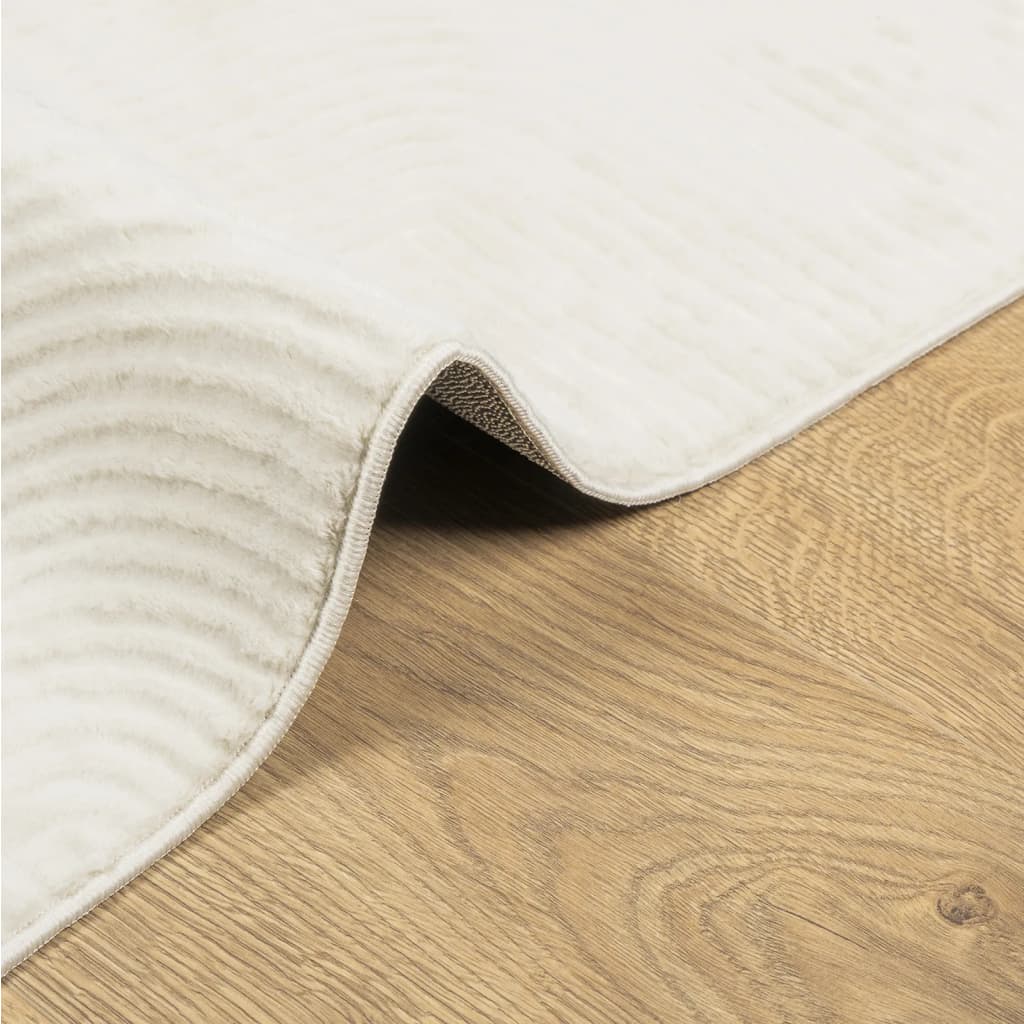 Tappeto IZA a Pelo Corto Aspetto Scandinavo Crema 160x230 cm - homemem39