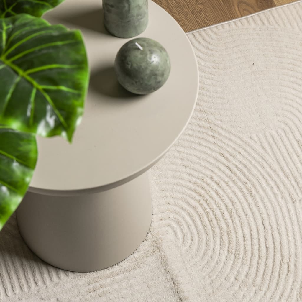 Tappeto IZA a Pelo Corto Aspetto Scandinavo Crema 160x230 cm - homemem39