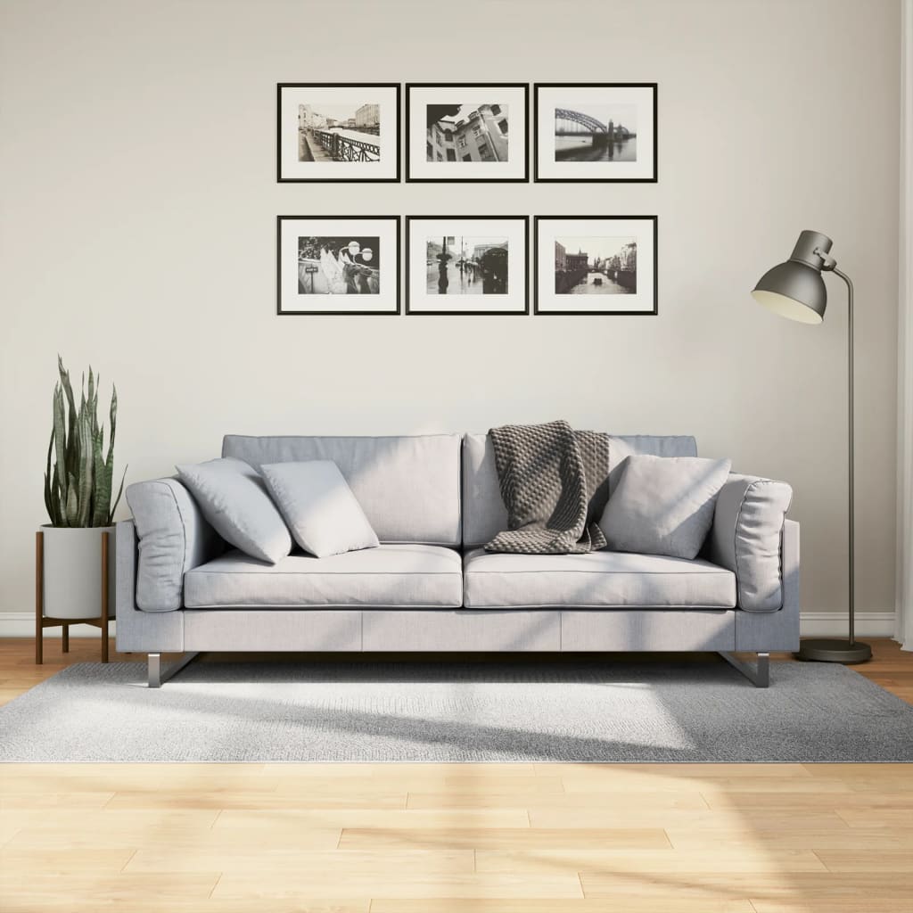 Tappeto IZA a Pelo Corto Aspetto Scandinavo Grigio 100x200 cm - homemem39