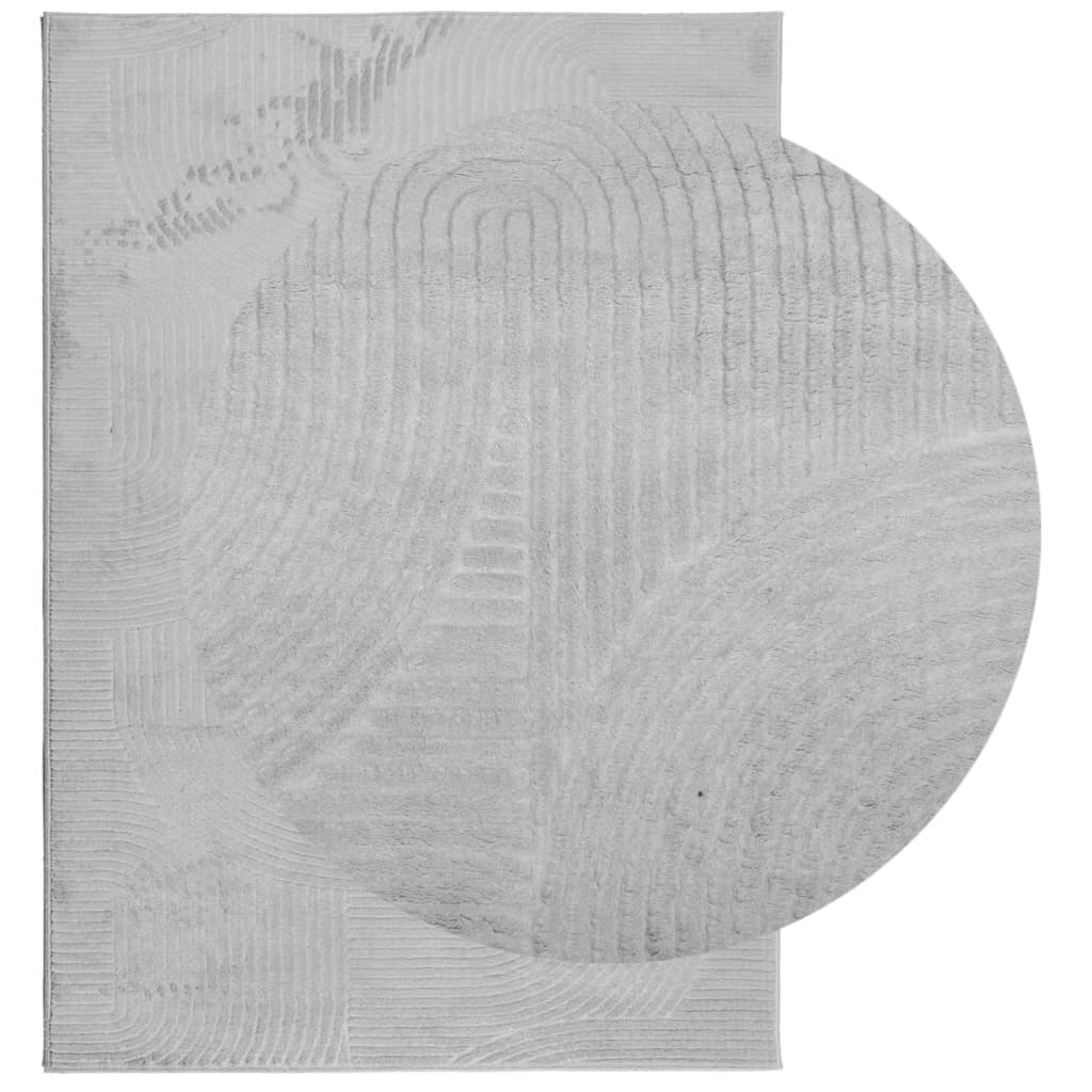 Tappeto IZA a Pelo Corto Aspetto Scandinavo Grigio 120x170 cm - homemem39