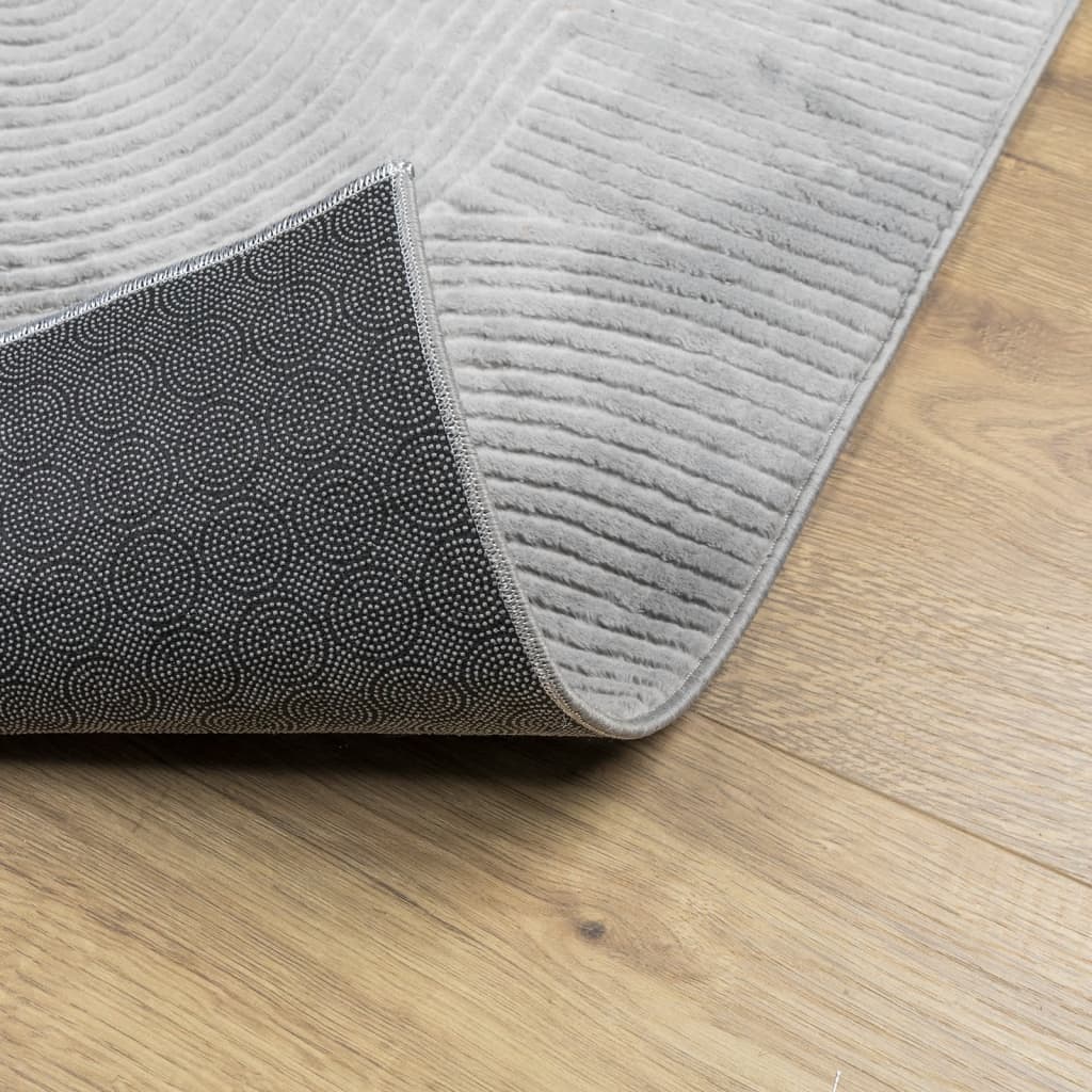 Tappeto IZA a Pelo Corto Aspetto Scandinavo Grigio 120x170 cm - homemem39