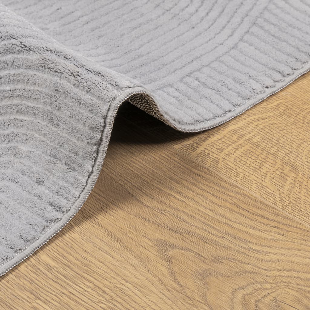Tappeto IZA a Pelo Corto Aspetto Scandinavo Grigio 120x170 cm - homemem39
