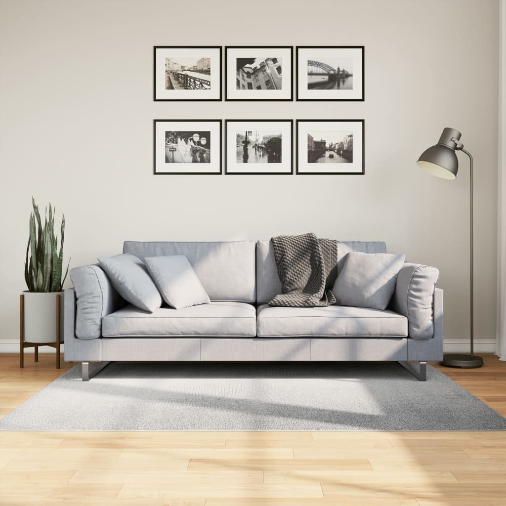 Tappeto IZA a Pelo Corto Aspetto Scandinavo Grigio 120x170 cm - homemem39