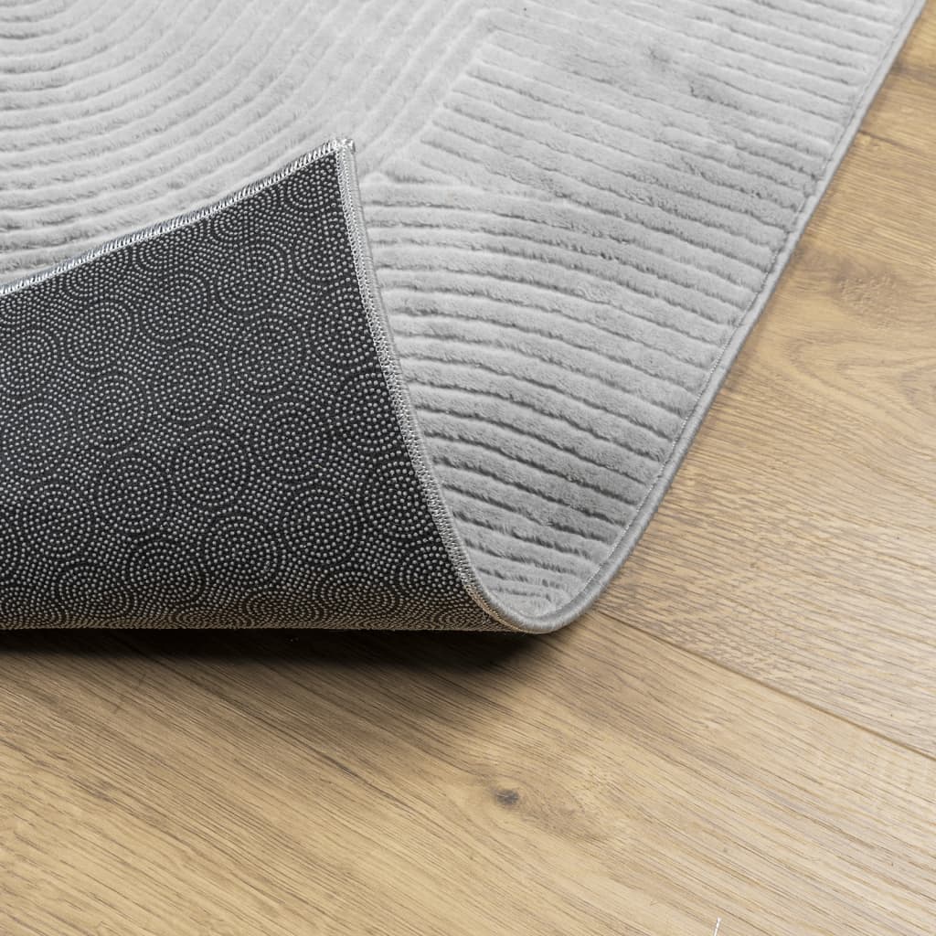 Tappeto IZA a Pelo Corto Aspetto Scandinavo Grigio 140x200 cm - homemem39