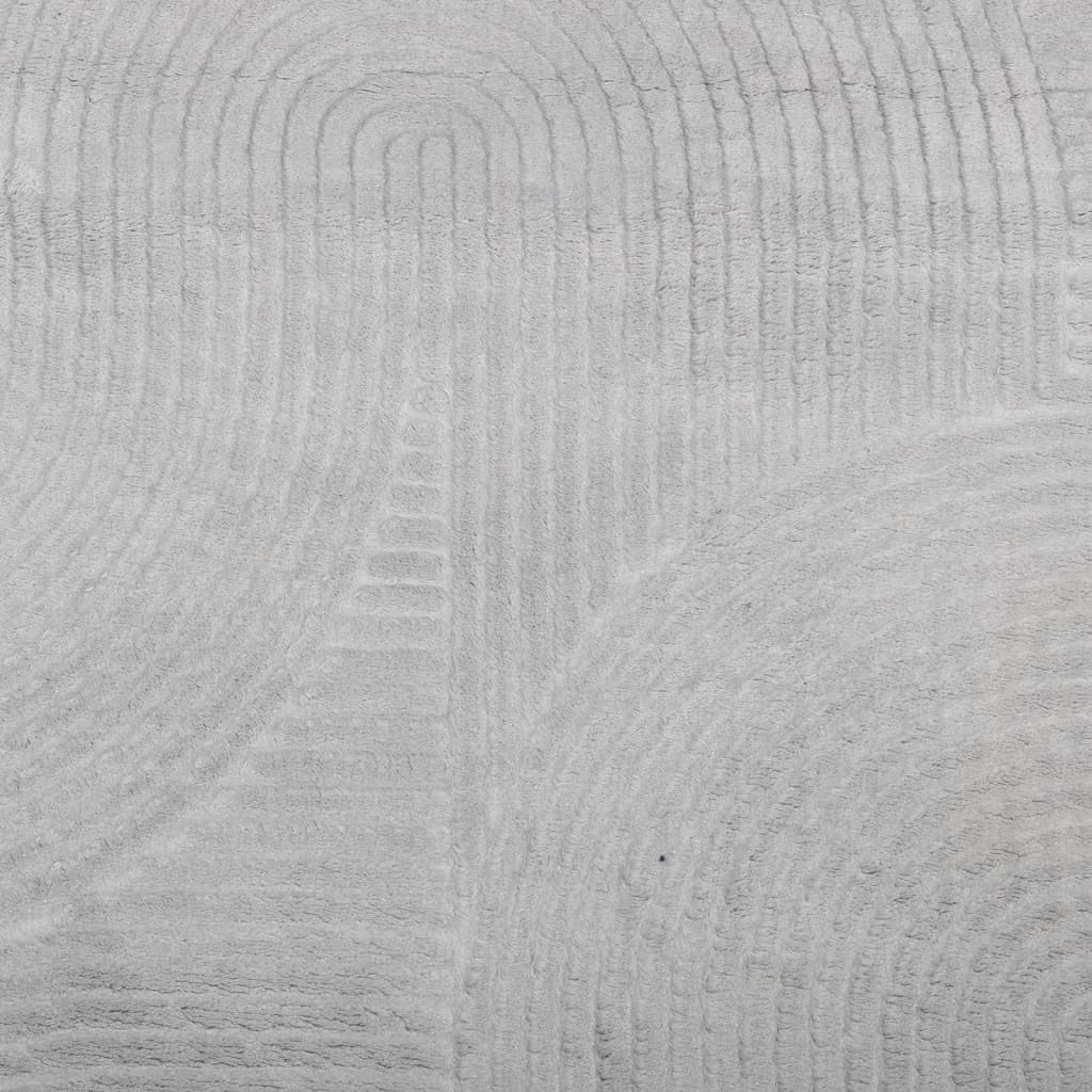 Tappeto IZA a Pelo Corto con Aspetto Scandinavo Grigio Ø 80 cm - homemem39