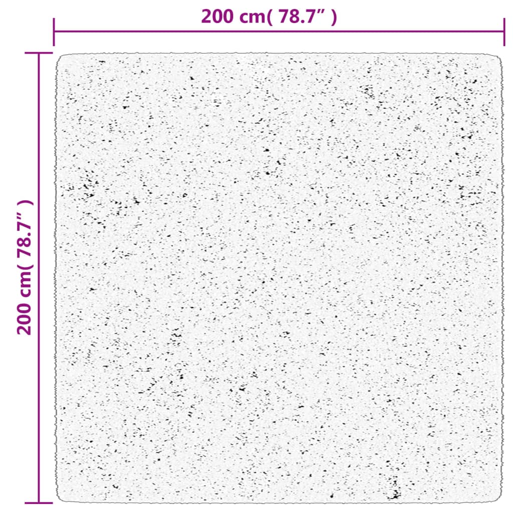Tappeto OVIEDO a Pelo Corto Beige 200x200 cm | homemem39