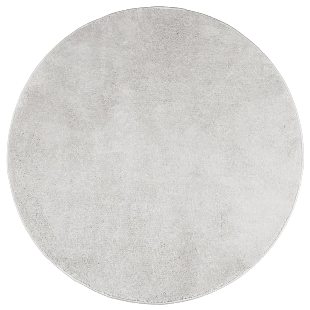 Tappeto OVIEDO a Pelo Corto Grigio Ø 120 cm - homemem39