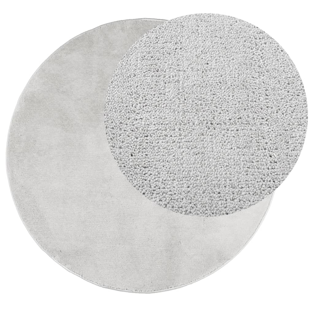 Tappeto OVIEDO a Pelo Corto Grigio Ø 120 cm - homemem39
