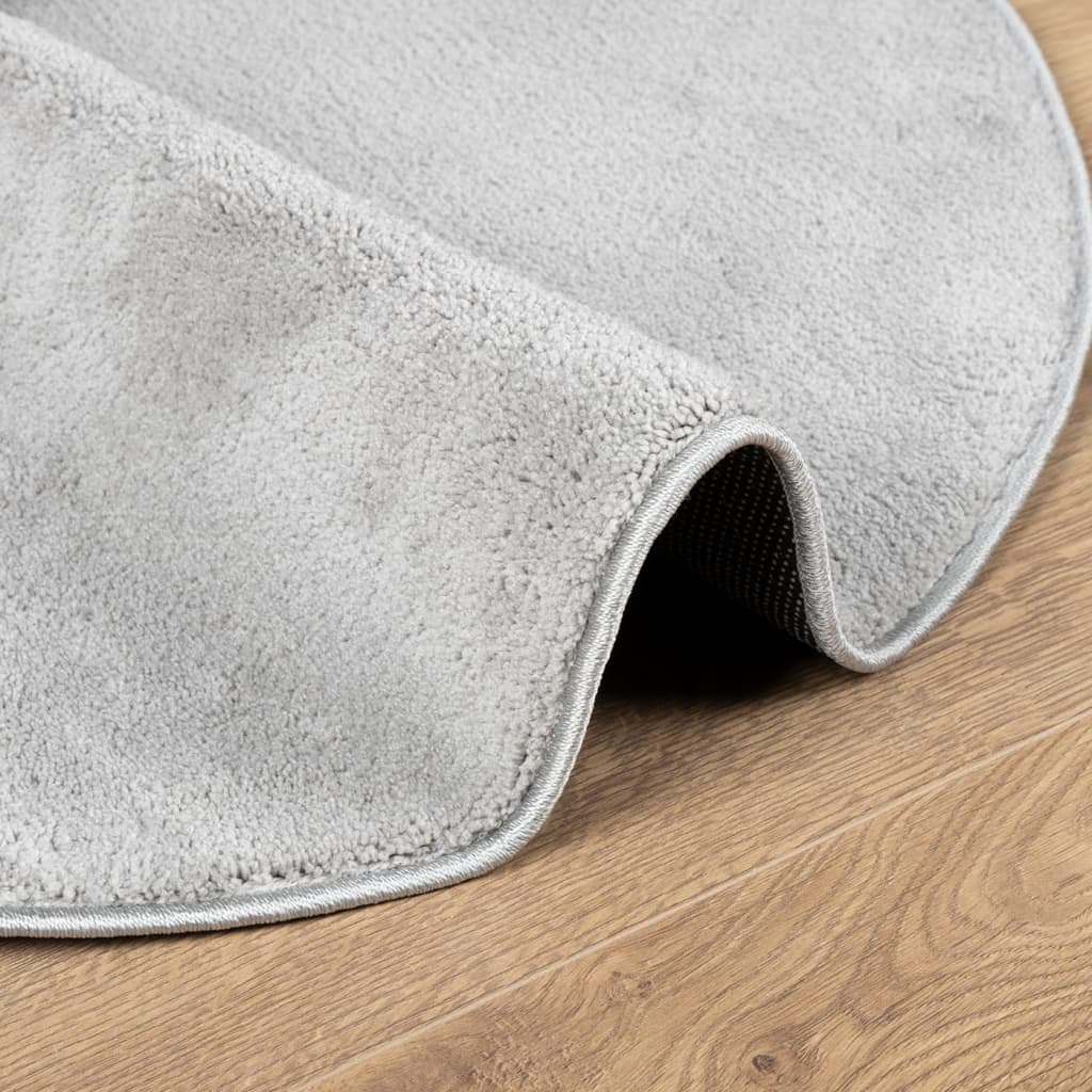 Tappeto OVIEDO a Pelo Corto Grigio Ø 120 cm - homemem39