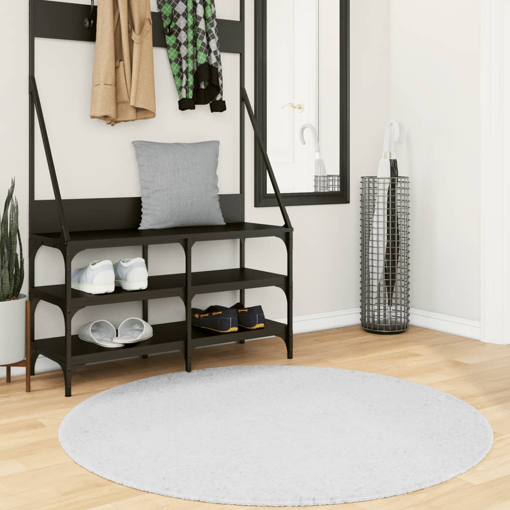 Tappeto OVIEDO a Pelo Corto Grigio Ø 120 cm - homemem39