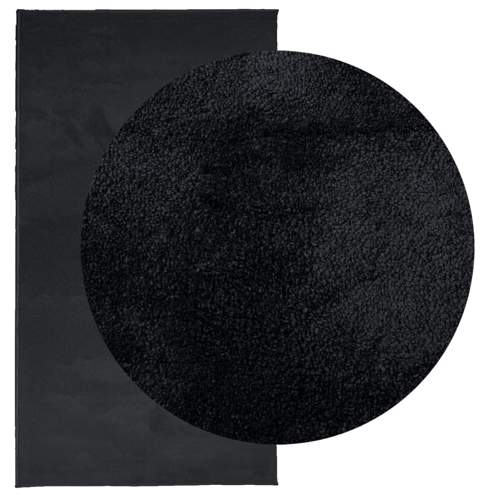 Tappeto OVIEDO a Pelo Corto Nero 80x150 cm - homemem39