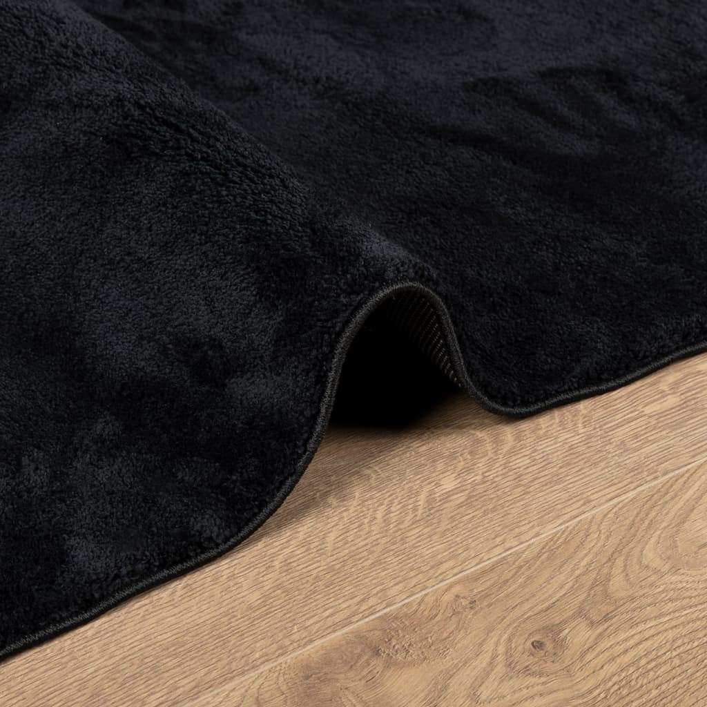 Tappeto OVIEDO a Pelo Corto Nero 80x150 cm - homemem39