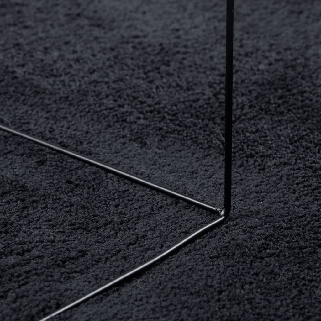 Tappeto OVIEDO a Pelo Corto Nero 80x150 cm - homemem39