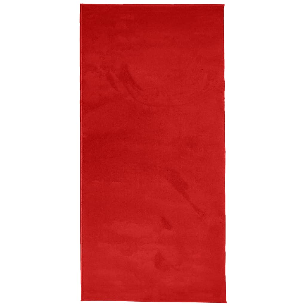 Tappeto OVIEDO a Pelo Corto Rosso 100x200 cm - homemem39