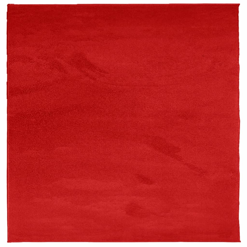 Tappeto OVIEDO a Pelo Corto Rosso 160x160 cm - homemem39
