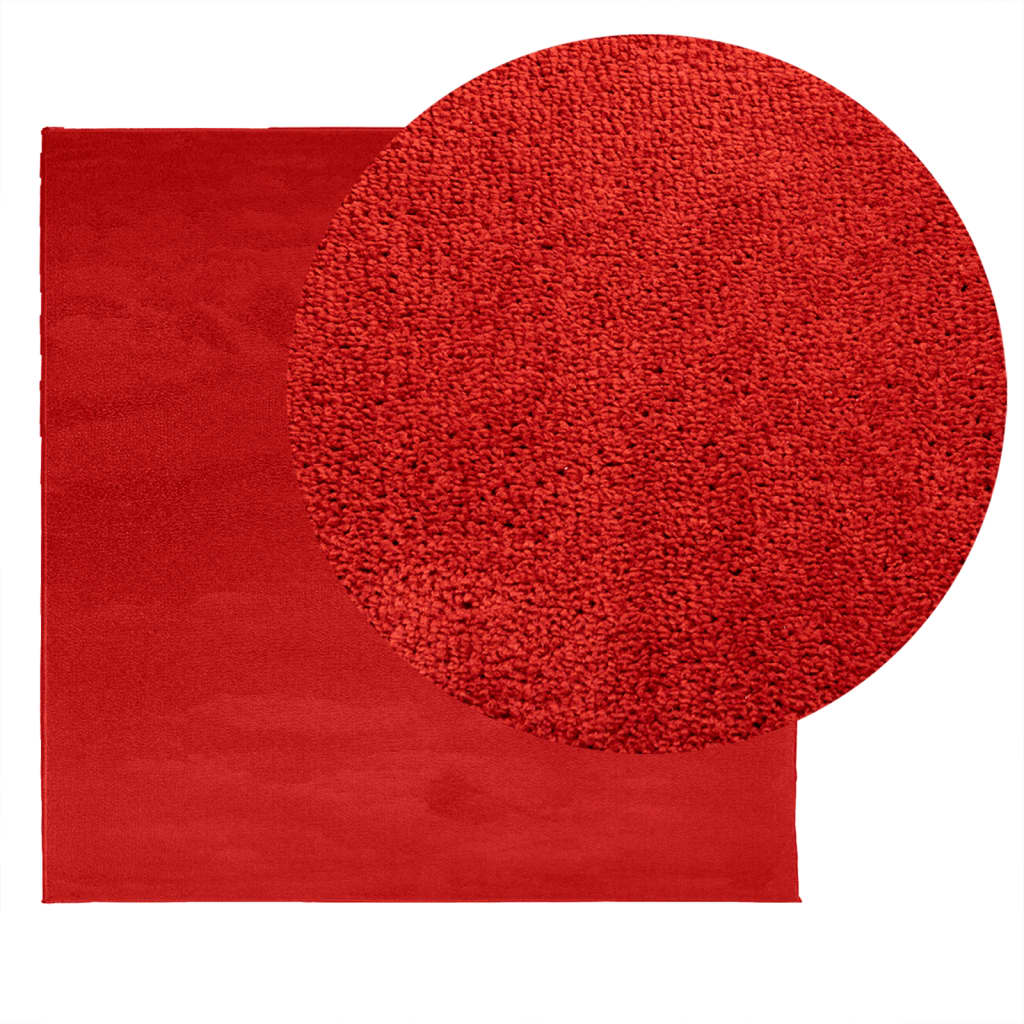 Tappeto OVIEDO a Pelo Corto Rosso 160x160 cm - homemem39