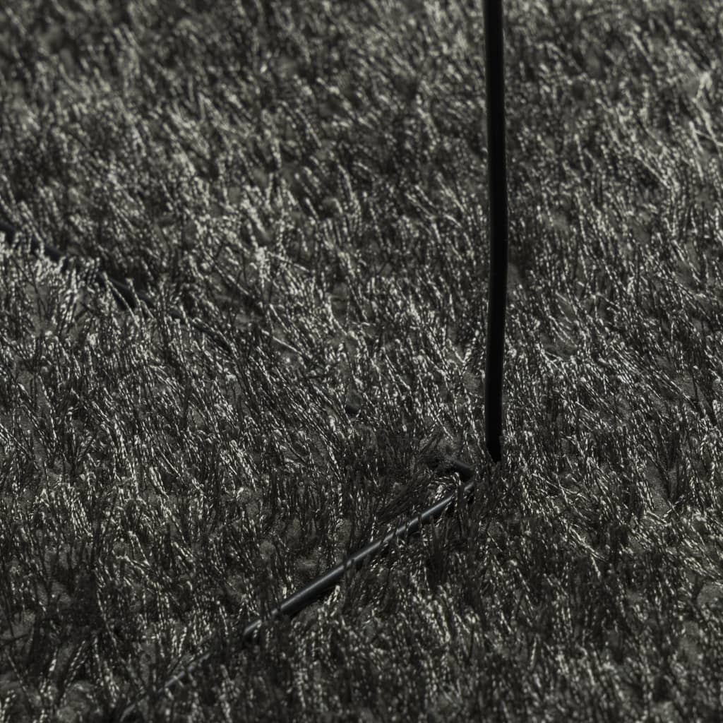 Tappeto a Pelo Lucido Lungo ISTAN Effetto Antracite 120x170 cm - homemem39