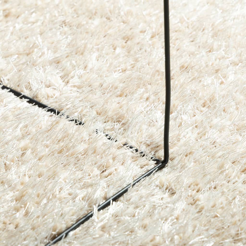 Tappeto a Pelo Lucido Lungo ISTAN Effetto Crema 120x170 cm - homemem39