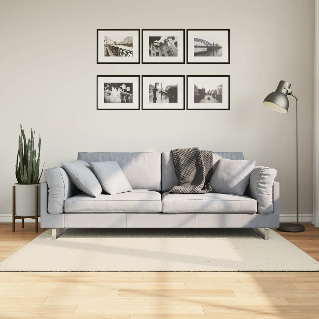 Tappeto a Pelo Lucido Lungo ISTAN Effetto Crema 120x170 cm - homemem39