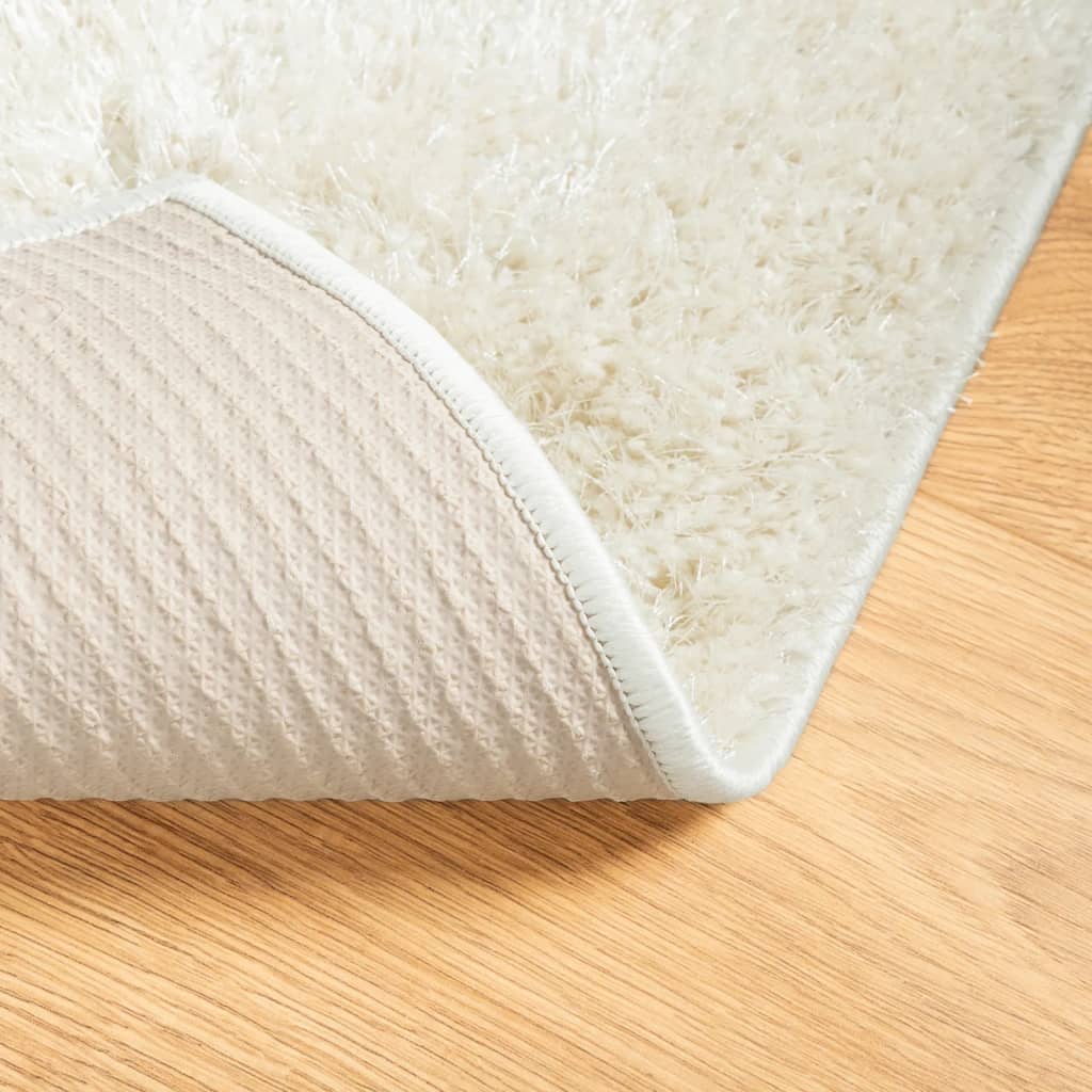 Tappeto a Pelo Lucido Lungo ISTAN Effetto Crema 140x200 cm - homemem39