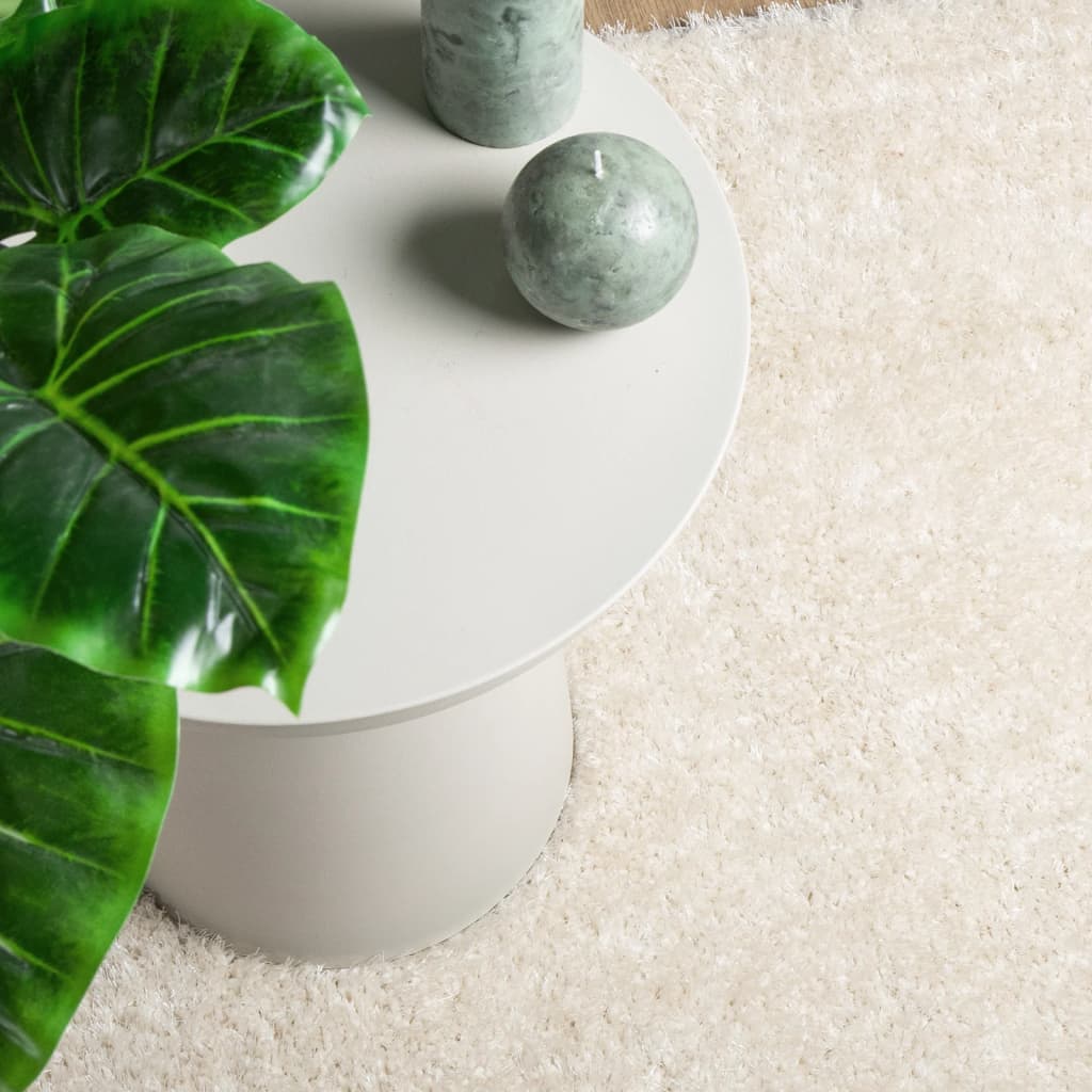 Tappeto a Pelo Lucido Lungo ISTAN Effetto Crema 140x200 cm - homemem39