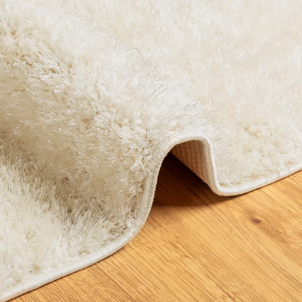 Tappeto a Pelo Lucido Lungo ISTAN Effetto Crema 160x230 cm - homemem39