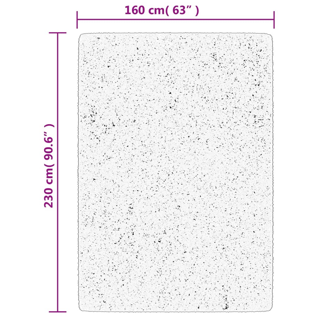 Tappeto a Pelo Lucido Lungo ISTAN Effetto Crema 160x230 cm - homemem39