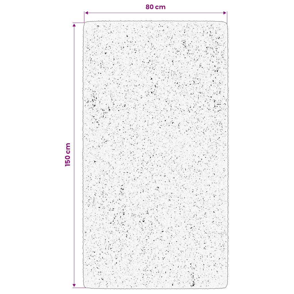 Tappeto a Pelo Lucido Lungo ISTAN Effetto Grigio 80x150 cm | homemem39