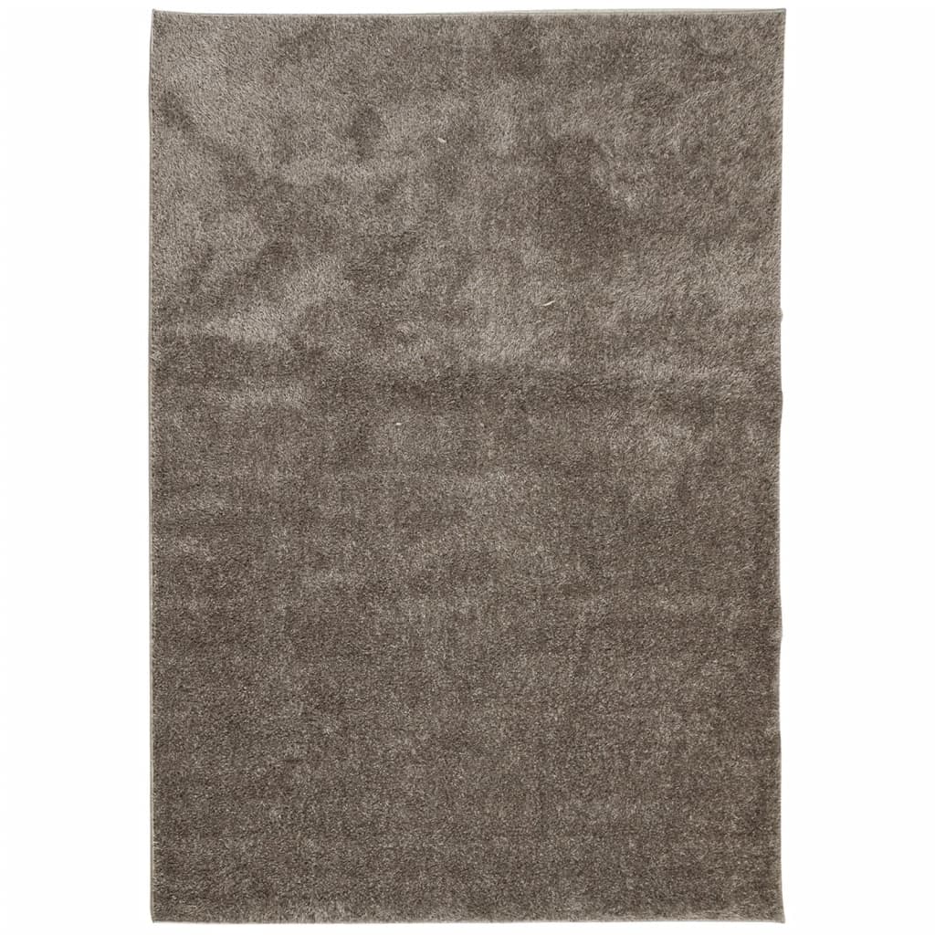 Tappeto a Pelo Lucido Lungo ISTAN Effetto Grigio 120x170 cm - homemem39