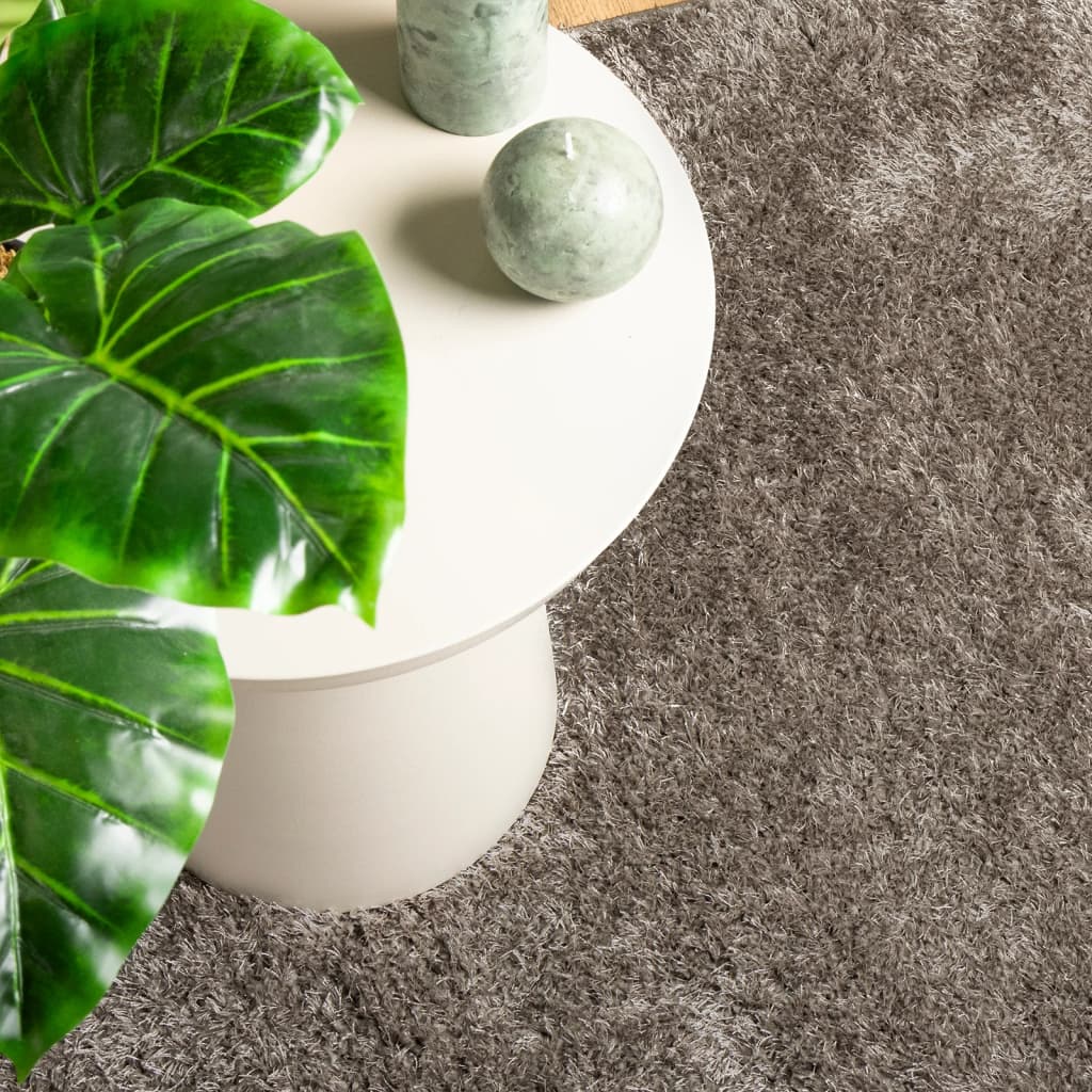 Tappeto a Pelo Lucido Lungo ISTAN Effetto Grigio 120x170 cm - homemem39