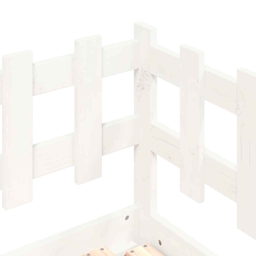 Dormeuse Estraibile Bianca 2x(80x200) cm Legno Massello di Pino | homemem39