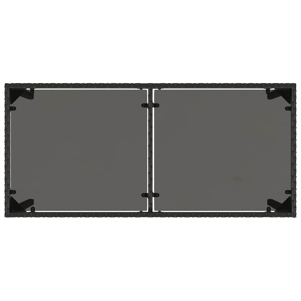 Set da Pranzo da Giardino 5 pz Nero con Cuscini in Polyrattan | homemem39