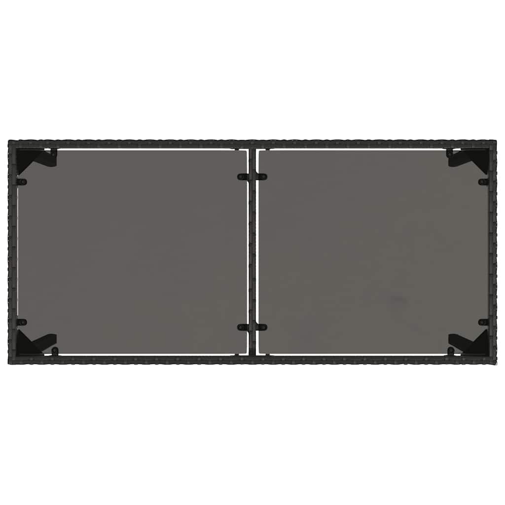 Set da Pranzo da Giardino 5 pz Nero con Cuscini in Polyrattan | homemem39