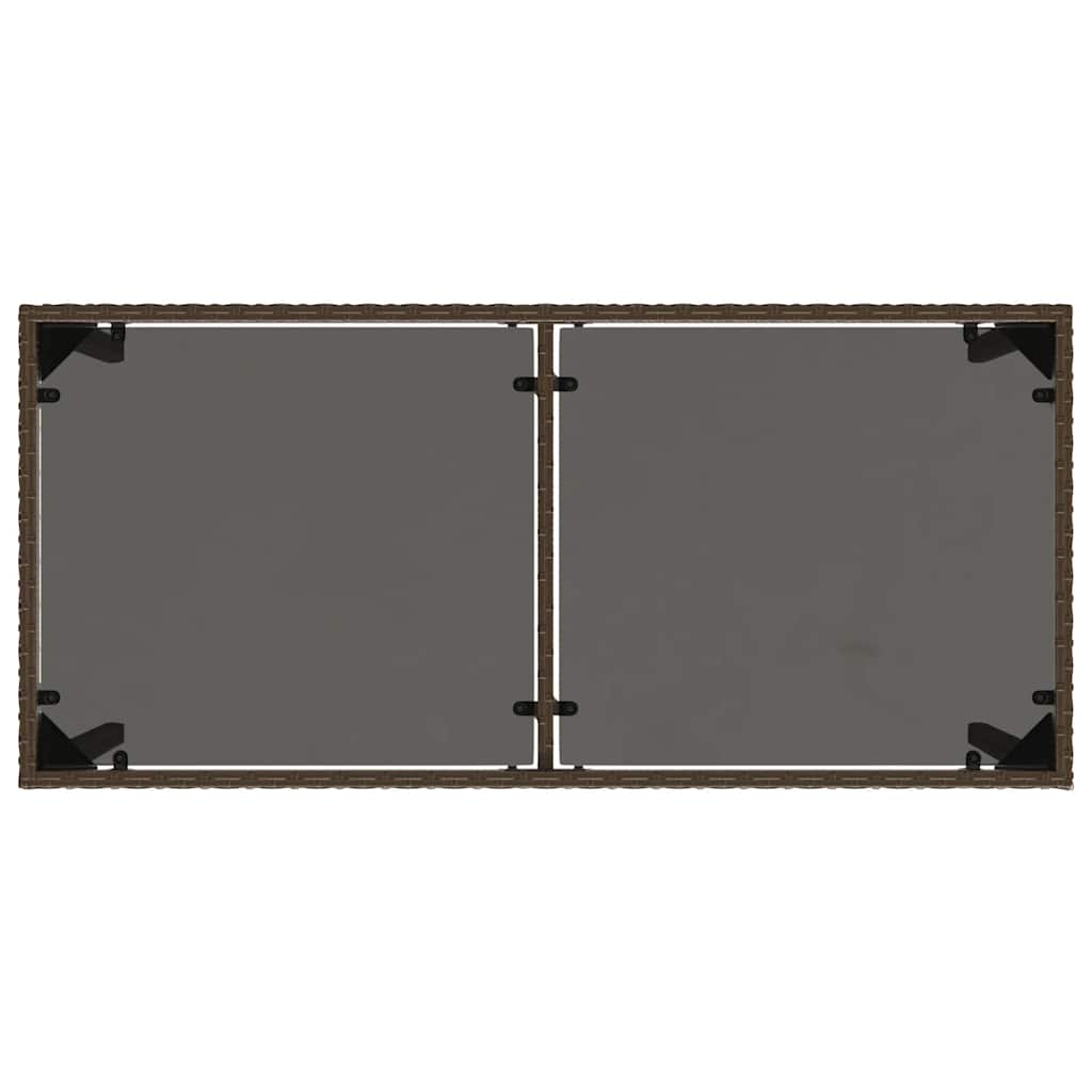 Set da Pranzo da Giardino 5pz con Cuscini in Polyrattan Marrone | homemem39