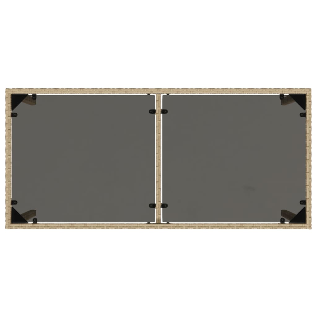 Set da Pranzo da Giardino 5 pz con Cuscini Beige in Polyrattan