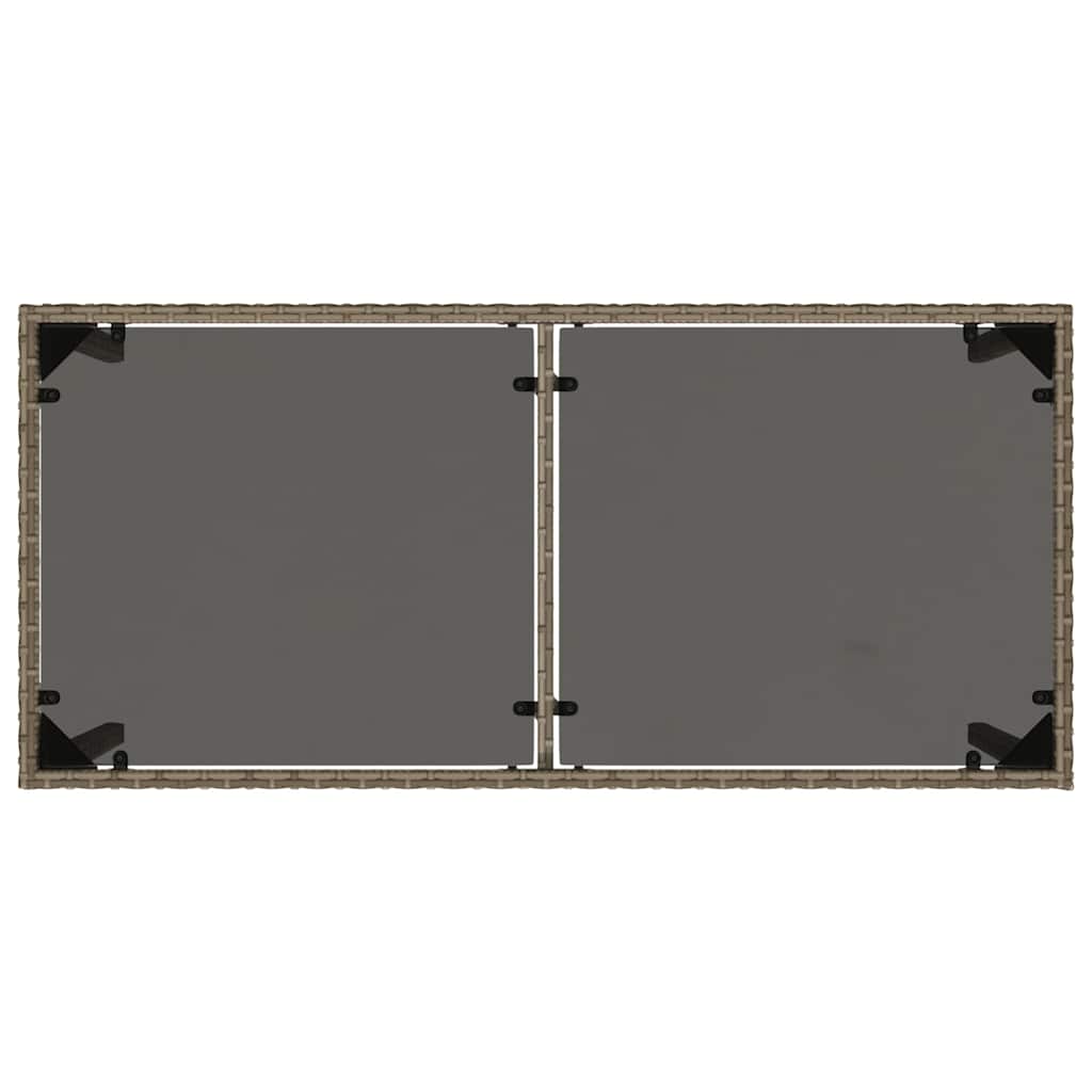 Set da Pranzo da Giardino 5 pz con Cuscini in Polyrattan Grigio | homemem39