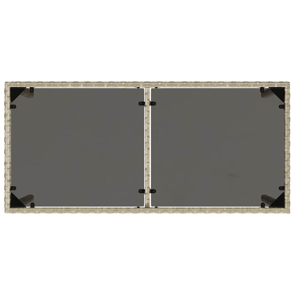 Set Pranzo da Giardino 5pz con Cuscini Grigio Chiaro Polyrattan | homemem39