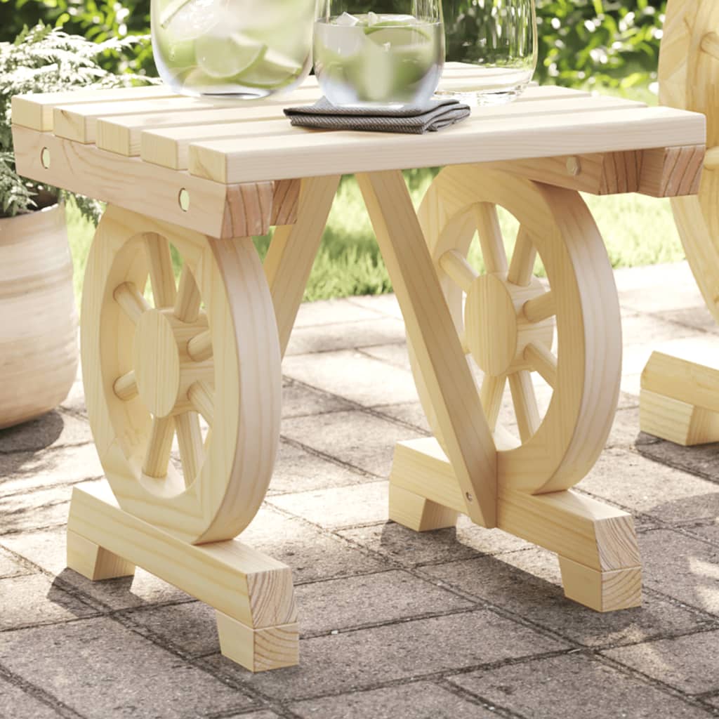 Poggiapiedi da Giardino 40x36,5x38,5 cm Lgno Massello di Abete - homemem39
