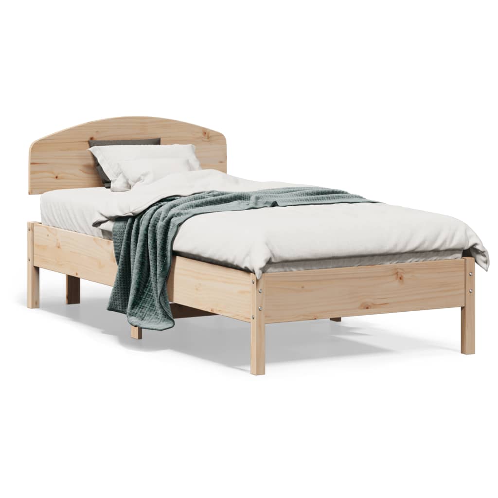Letto senza Materasso 90x190 cm in Legno Massello di Pino