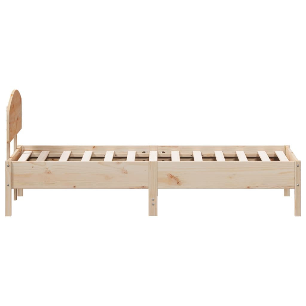 Letto senza Materasso 90x190 cm in Legno Massello di Pino