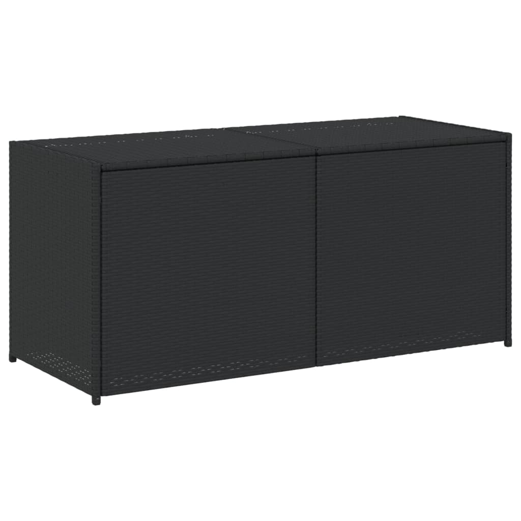 Contenitore da Giardino Nero 283L in Polyrattan - homemem39