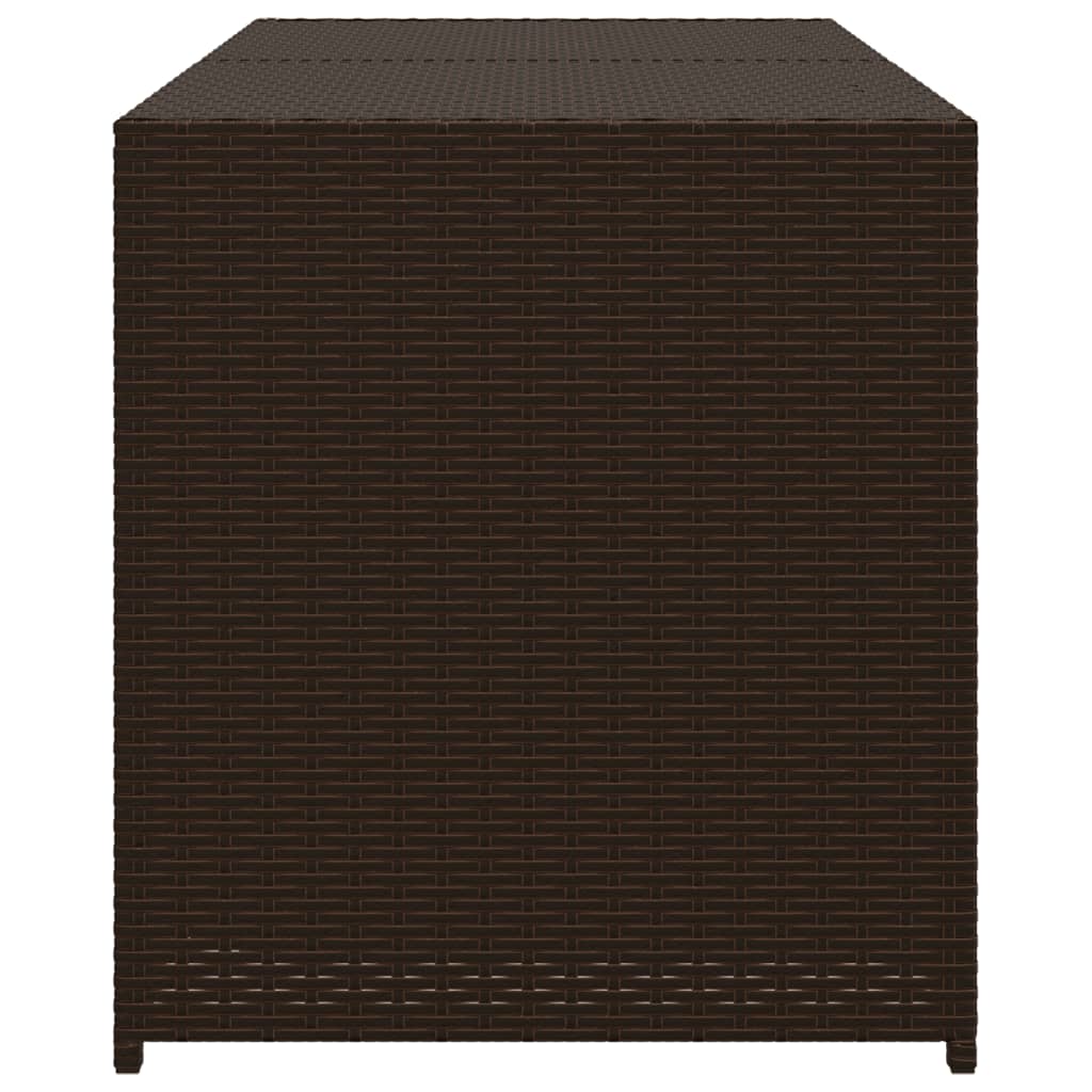 Contenitore da Giardino Marrone 283L in Polyrattan - homemem39