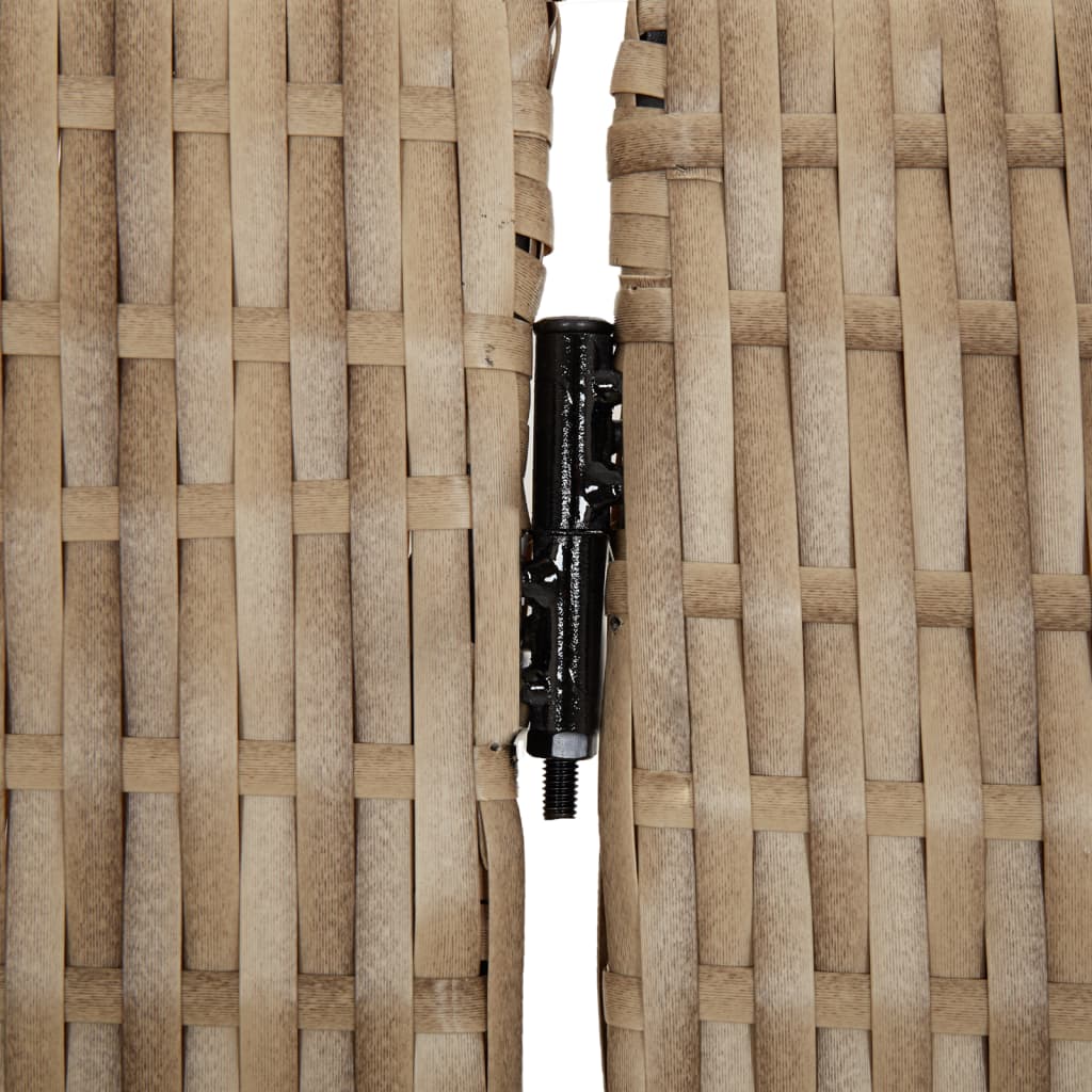 Divisorio per Ambienti a 4 Pannelli Beige in Polyrattan - homemem39