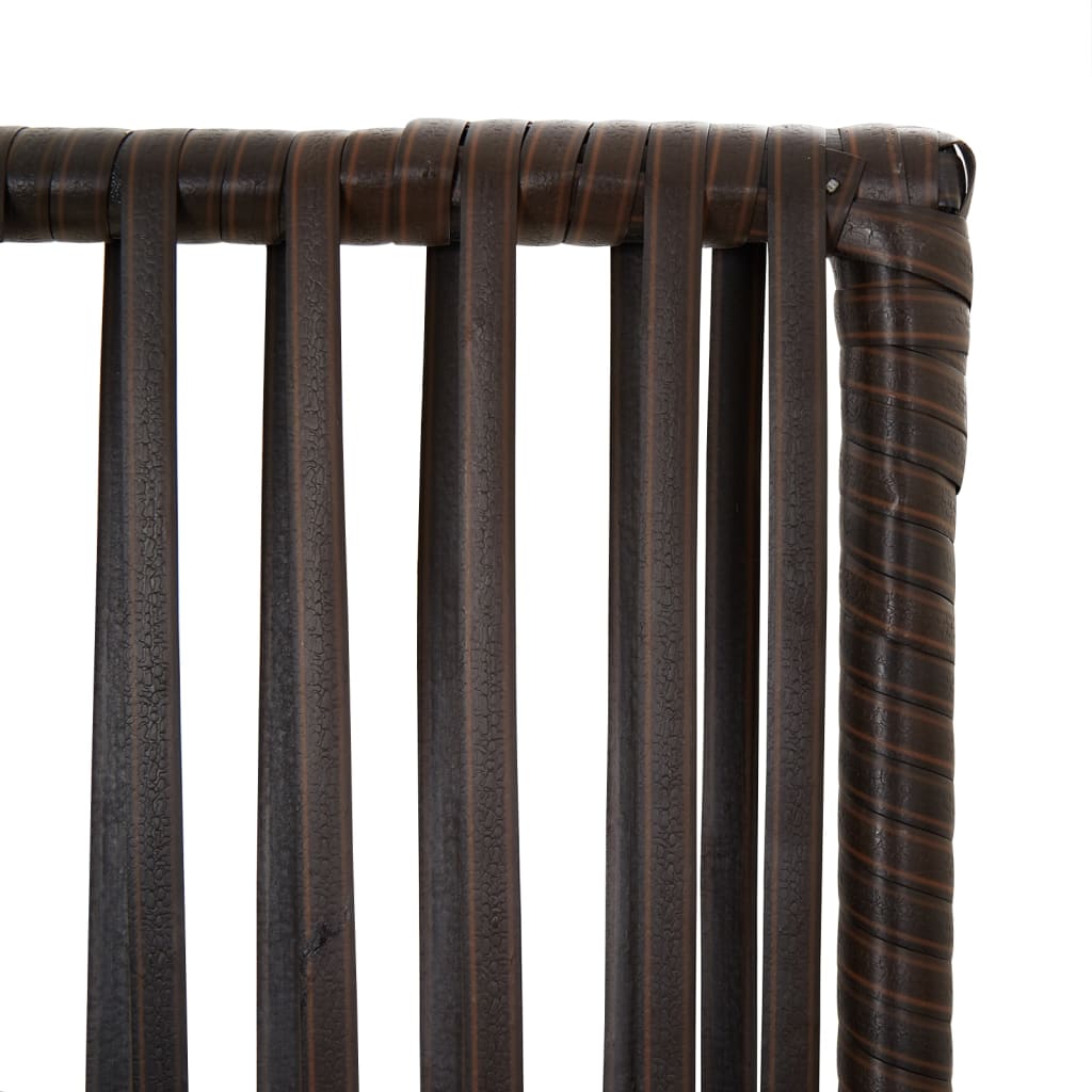Divisorio per Ambienti a 5 Pannelli Marrone in Polyrattan - homemem39