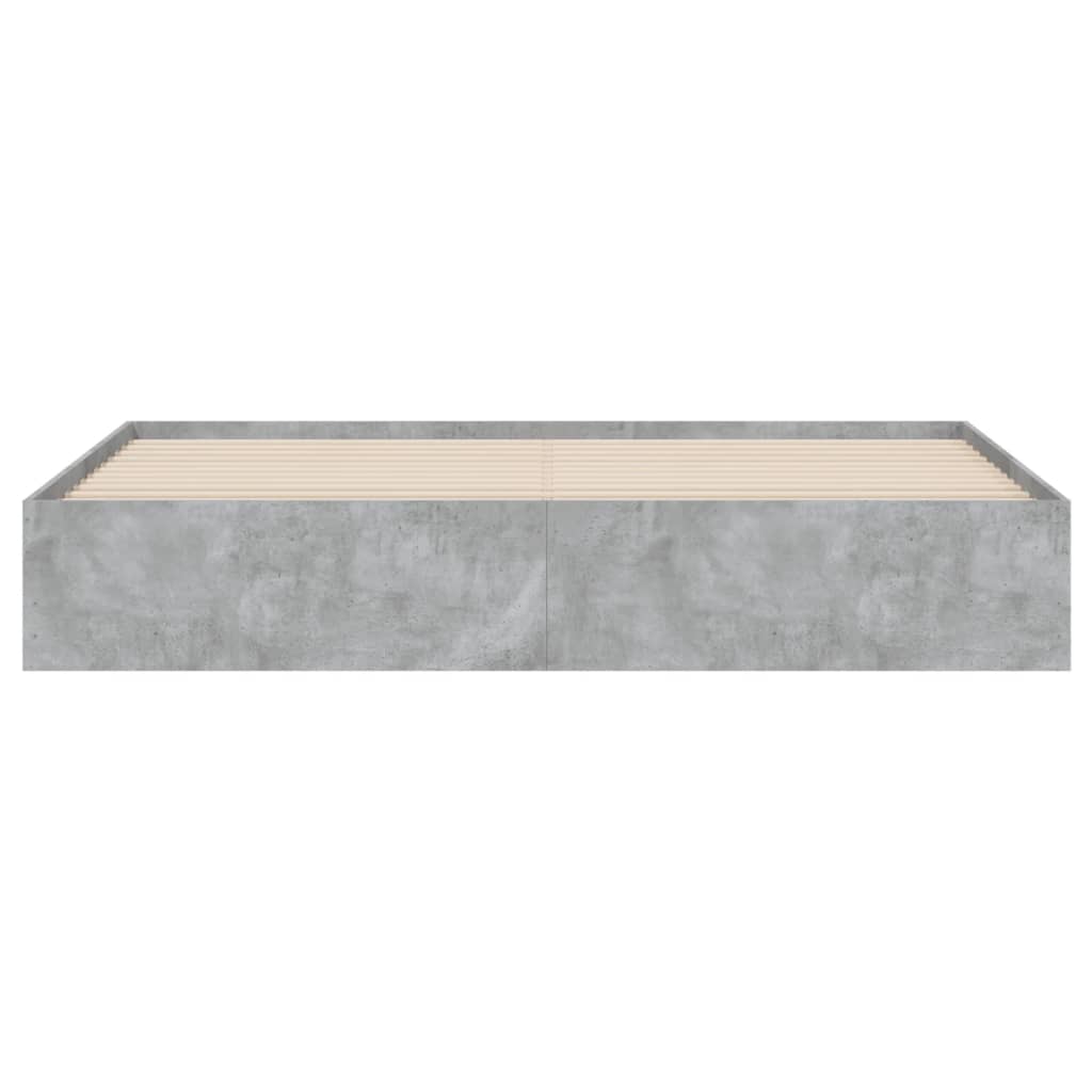 Giroletto Cassetti Grigio Cemento 160x200 cm Legno Multistrato