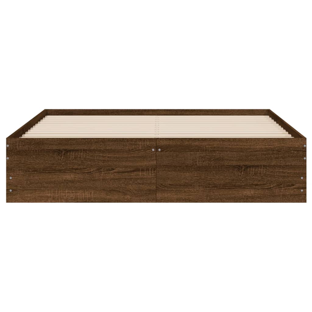 Giroletto Cassetti Rovere Marrone 140x200 cm Legno Multistrato