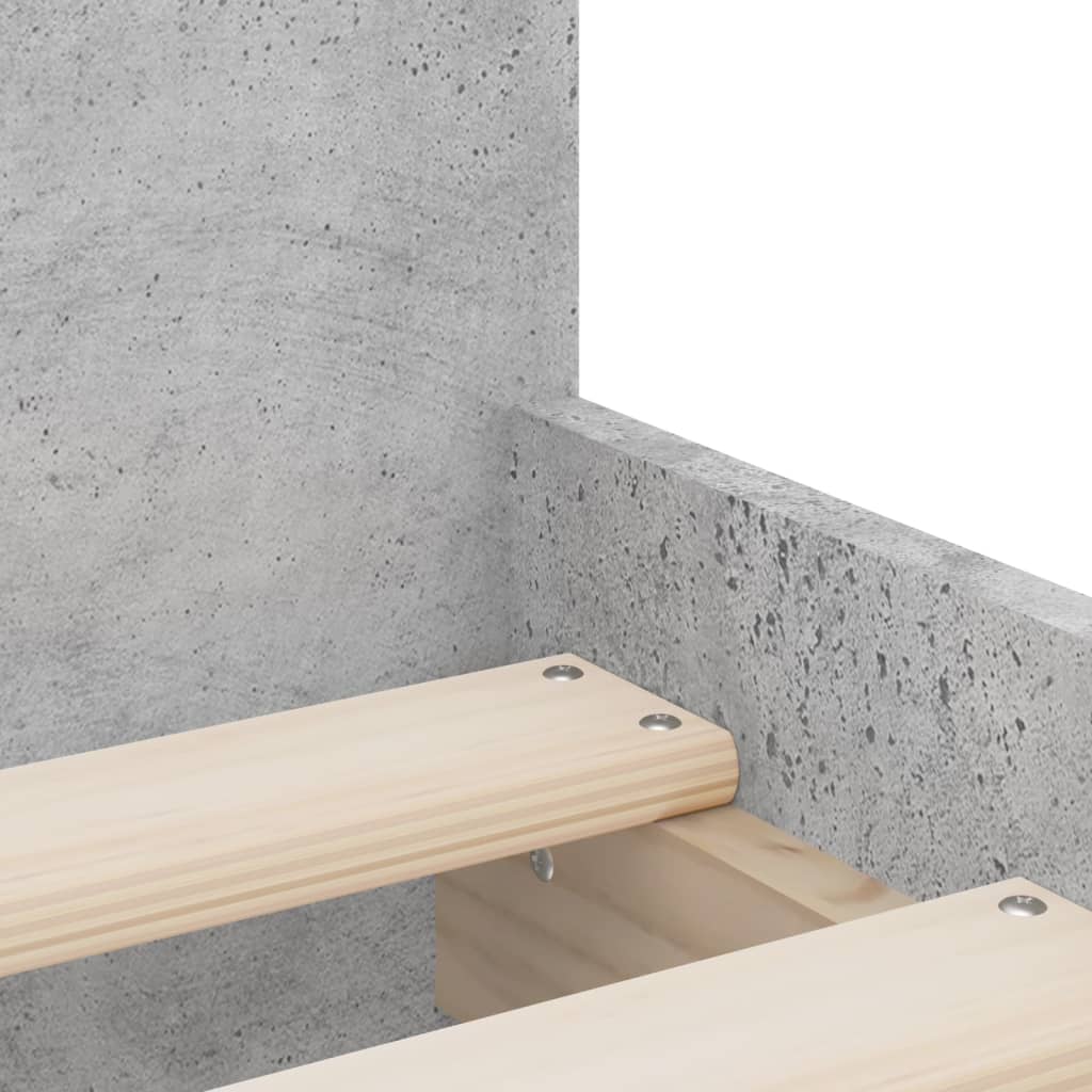 Giroletto con Cassetti Grigio Cemento 90x200 cm
