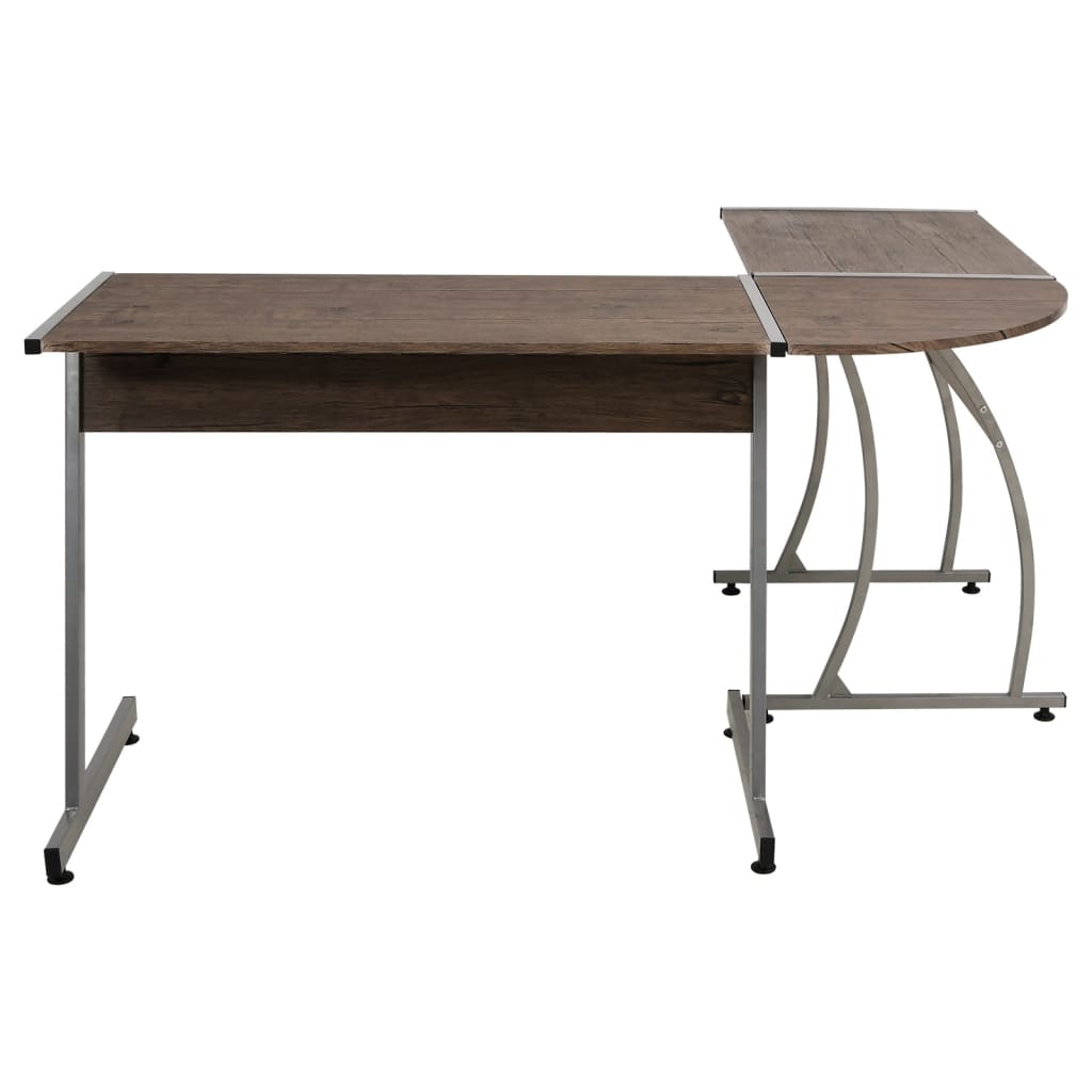 Scrivania ad Angolo Marrone in Legno Multistrato - homemem39