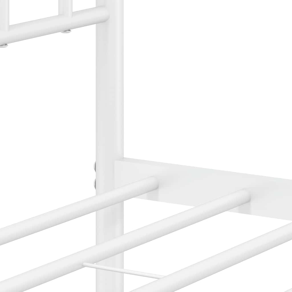 Giroletto con Testiera Metallo Bianco 150x200 cm | homemem39
